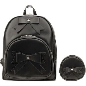 McKleinUSA Leather Bow Backpack Black Small Girls Women’s Adjustable Straps New